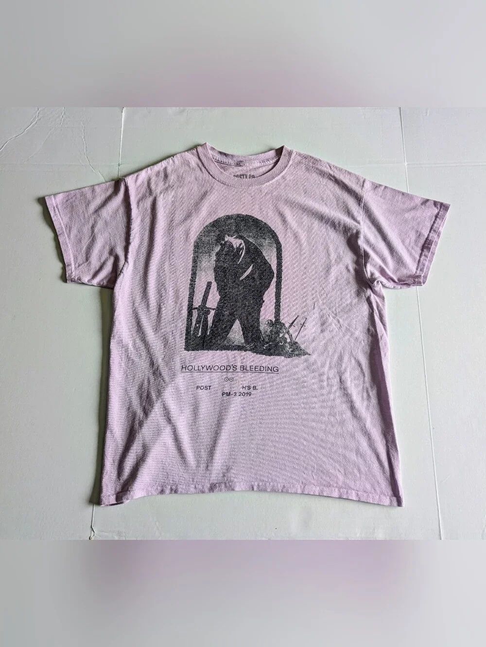 Post Malone Hollywood's Bleeding Tee/T-Shirt Graphic Tour Rap (L)